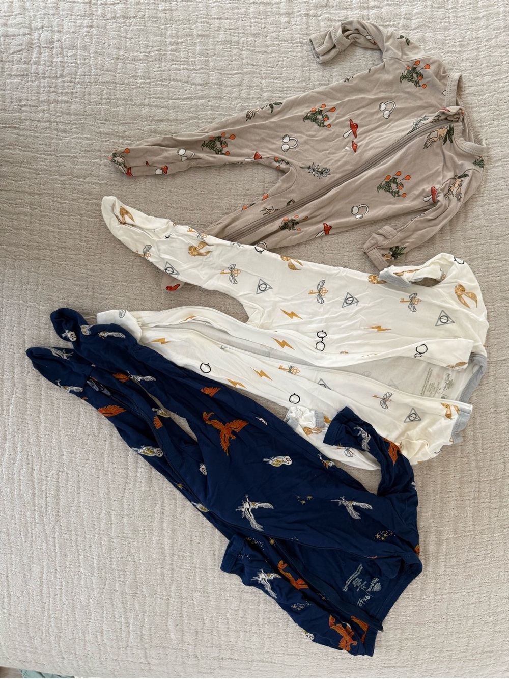 Kyte BABY Sleep Sack Set - Beige, White & Navy